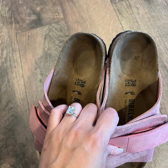 Birkenstock Suede Pink Kyoto Sandals Size 38 - Picture 2 of 5